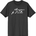 thumbnail image 1 of Bonjour Je T'Aime Adult Short Sleeve Tee-Small-Charcoal, 1 of 3