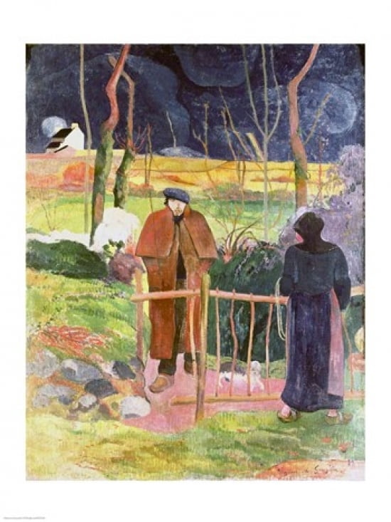 Bonjour Monsieur Gauguin 1889 Canvas Art - Paul Gauguin (24 x 36)