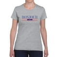 thumbnail image 1 of Bonjour Paris Good Idea Shaped T-Shirt Women -Image by Shutterstock, Female 3X-Large, 1 of 4