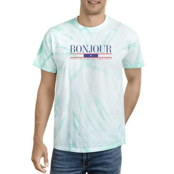 Bonjour Paris Good Idea Tie Dye Cyclone Men -Image by Shutterstock, Male Small