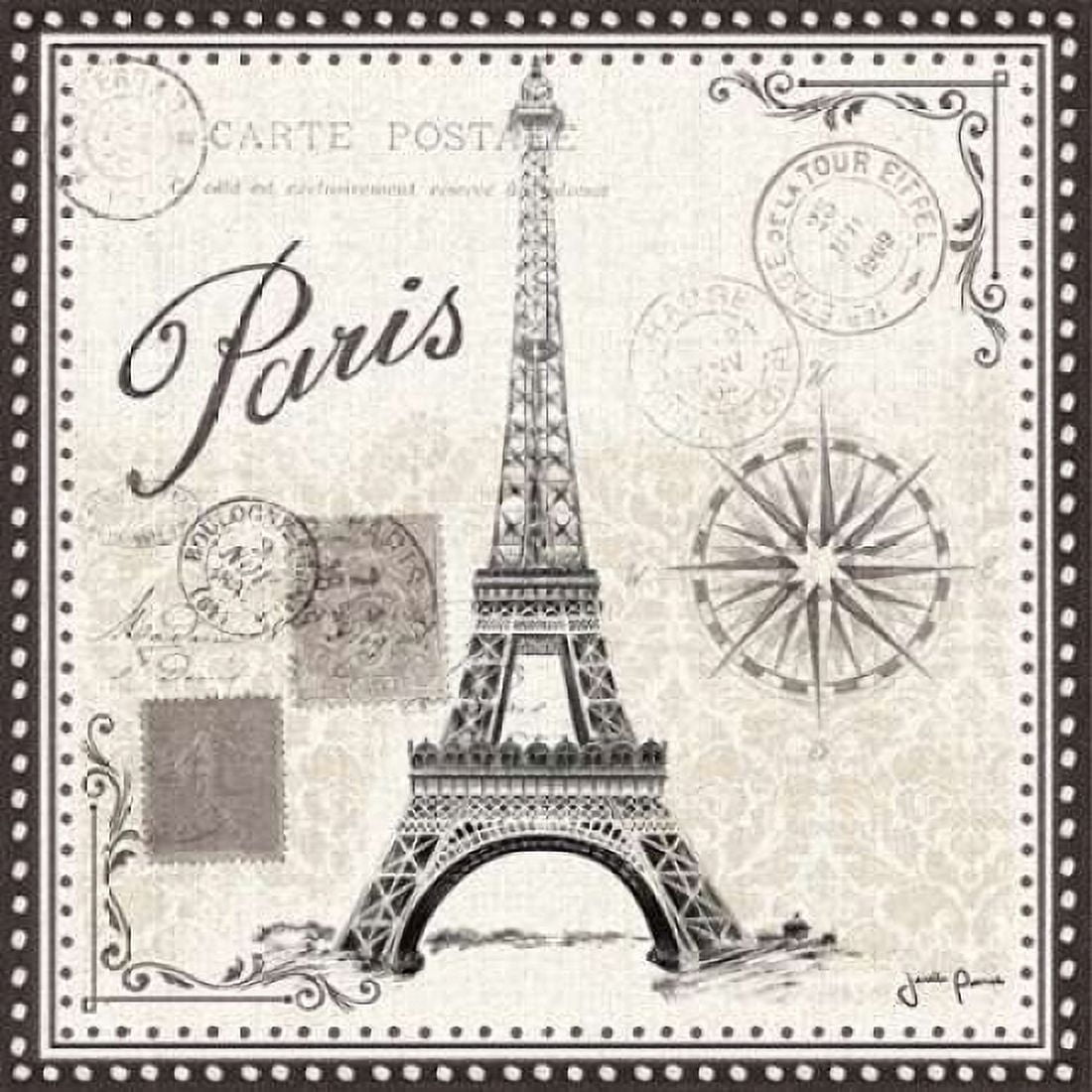 Bonjour Paris IV Canvas Art - Janelle Penner (24 x 24)