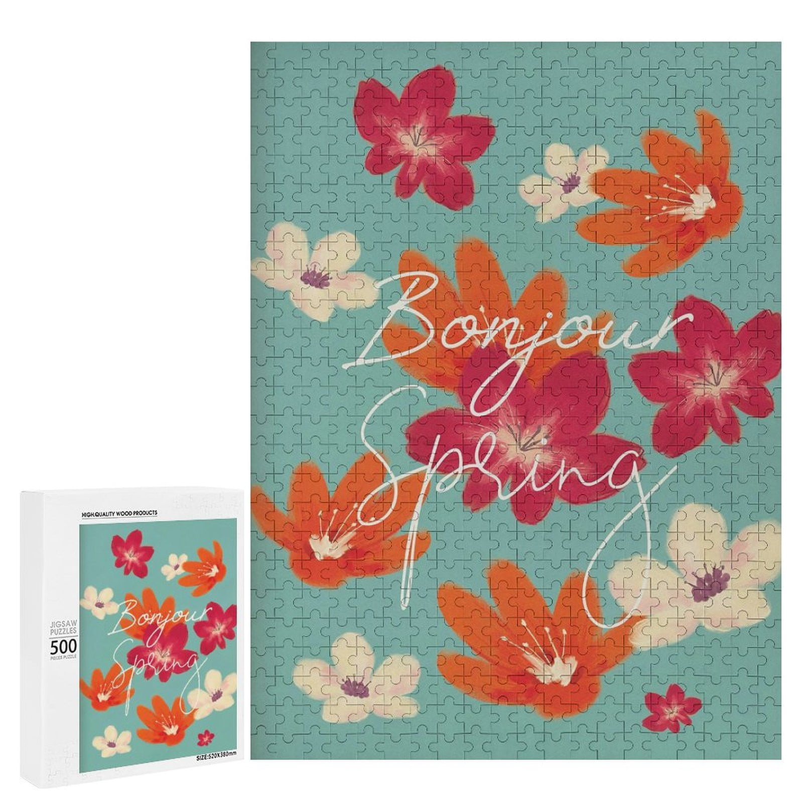 Bonjour Spring Printable Wall Art, Hello Spring Printable Wall Decor ...