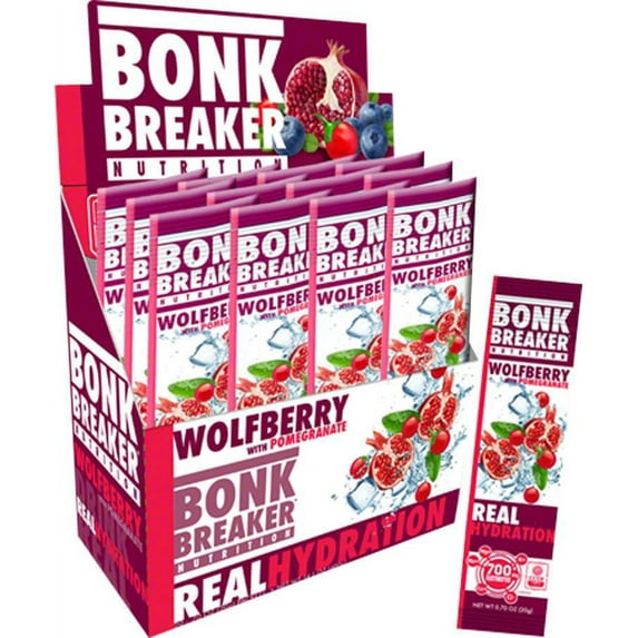 Bonk Breaker Hydration Drink Mix: Wolfberry with Pomegranate, Box of 20