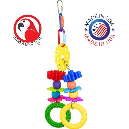 Bonka Bird Toys 01134 Tug-a-Lug Durable Plastic Small Bird Toy