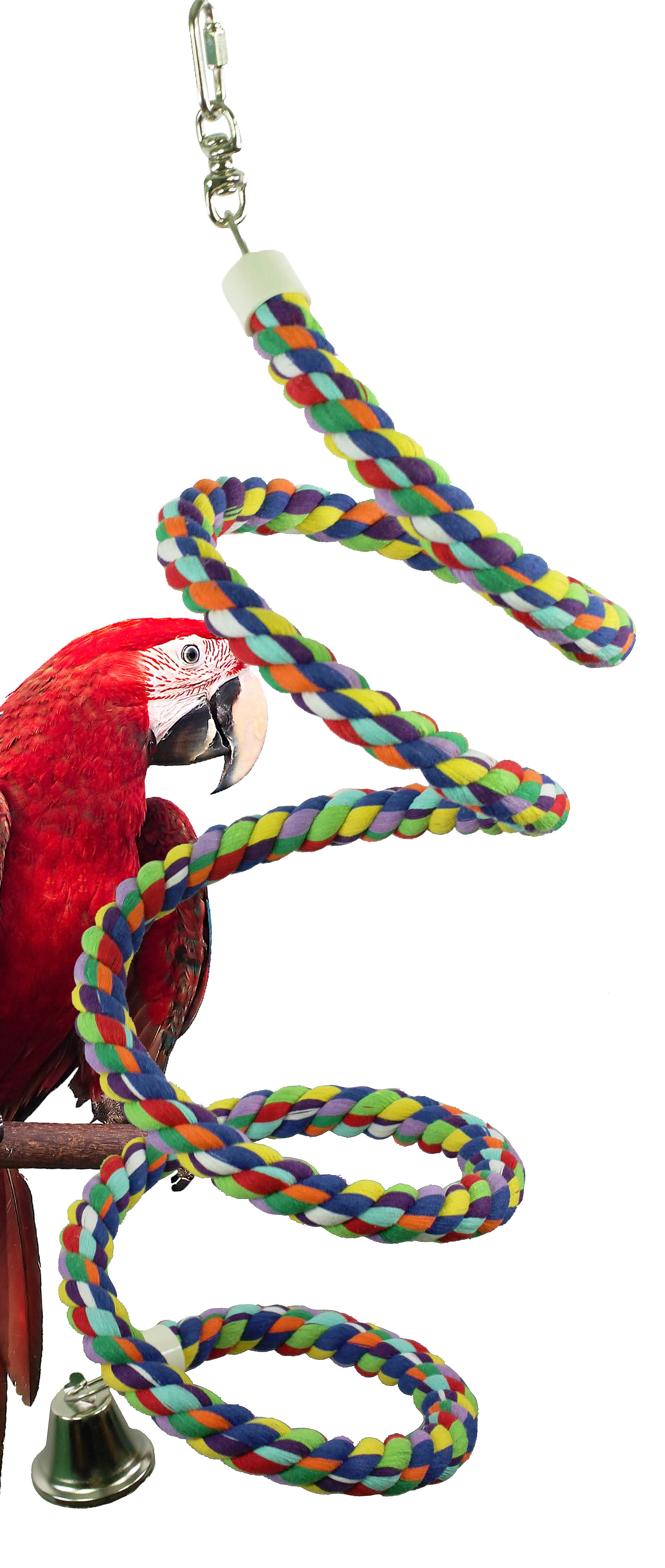 Bonka Bird Toys 1051 Large Rope Boing Coil Swing Bird Toy.