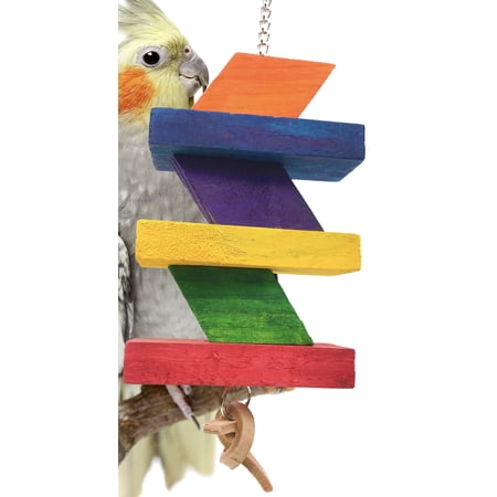 Bonka Bird Toys 1073 Wood Stepper Small Parrot Chew Cage Toy