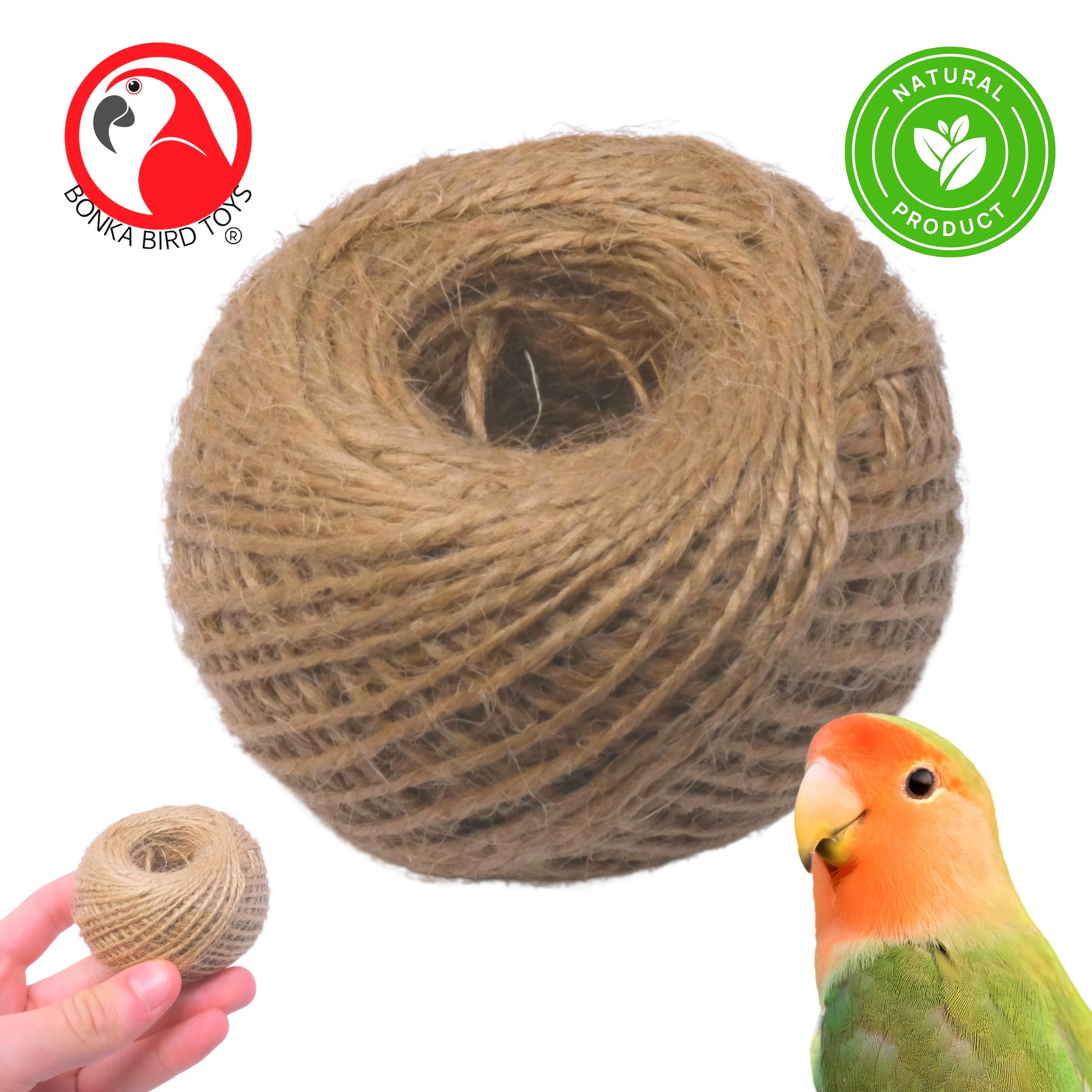Bunka Rope Bonka Bird Toys 1330 Natural Twisted Jute String Rope 220 ft Part ...