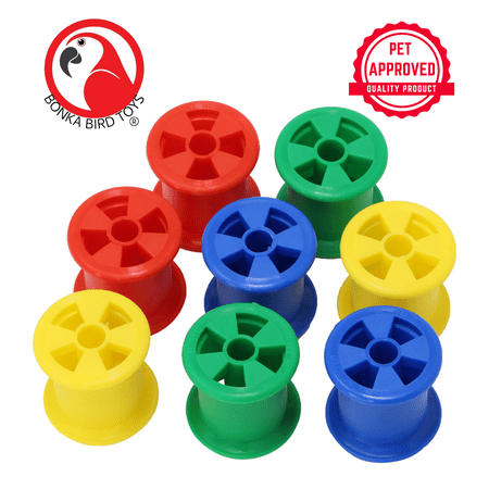 1490 Colored Plastic Bobbin Spools Pack Size: 8 Pack.