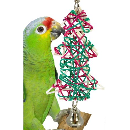 Bonka Bird Toys 1530 Large Christmas Tree Festive Vine Chew Santa Parrot Cage