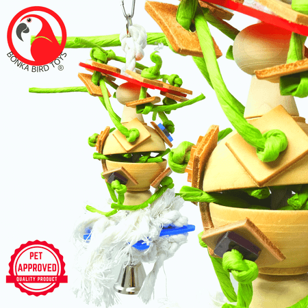 Bonka Bird Toys 1850 Cup Finder Foraging Tug Pull Cage Toy