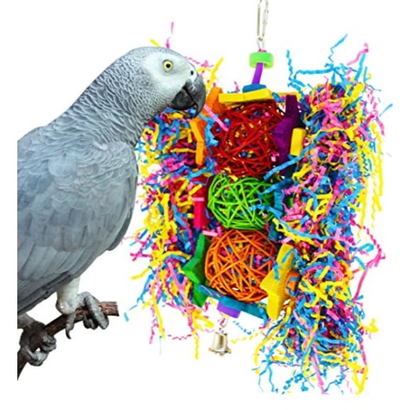 Bonka Bird Toys 1854 Tri Foraging Star Natural Chew Shred Treat Parrot Cage Toy