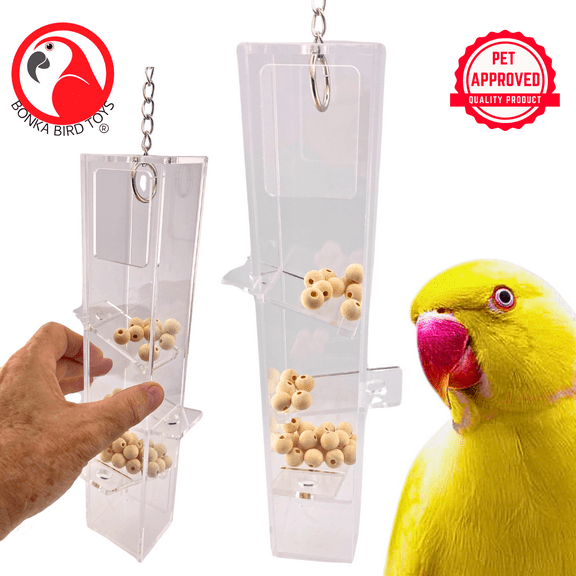 Bonka Bird Toys 2210 Large Slide and Snack Station Puzzle Treat Dispenser Parrot