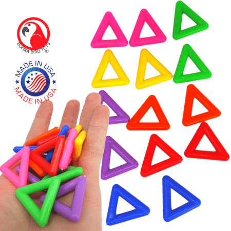Bonka Bird Toys 2287 Pk14 Plastic Triangles Foot Talon Craft Part Bird Toys