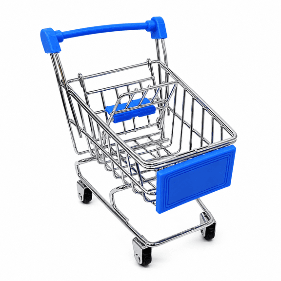 2297 Mini Shopping Cart Supermarket Handcart basket Color: Light Blue