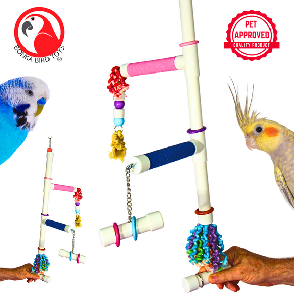 Bonka Bird Toys 2300 PVC Play Tower Pedi-Perch Bird Toy