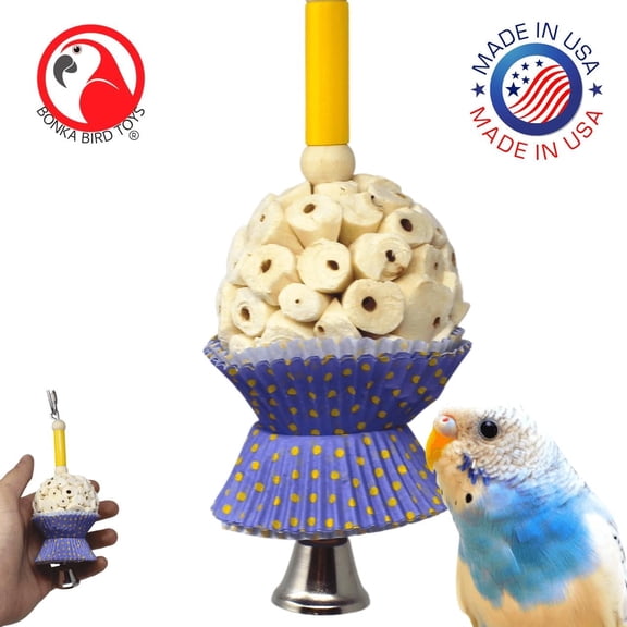 Bonka Bird Toys 2364 Mini Cake Natural Chew Shred Forage Bird Toy