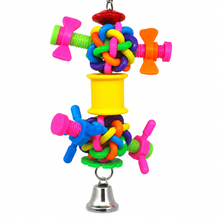 Bonka Bird Toys 2367 Screw Balls Plastic Puzzle Small Medium Bird Toy