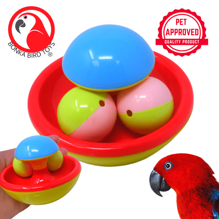 Bonka Bird Toys 2459 Swivel Ball Spinner Large Puzzle Foot Talon Bird Toy