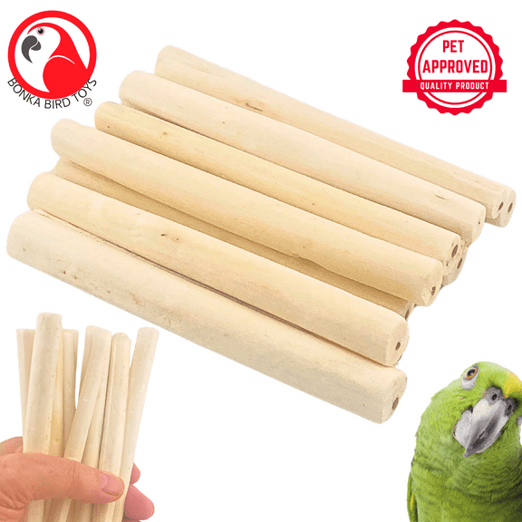 Bonka Bird Toys 2637 Pk12 5" Natural Sola Sticks Foot Talon Craft Part Parrot