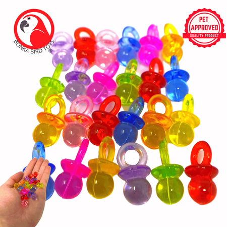 Bonka Bird Toys 2949 Pk24 3/4" Color Tiny Pacifiers