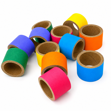 Bonka Bird Toys 2951 Pk12 3/4" Bagel Tubes Foot Talon Craft Part Bird Toys