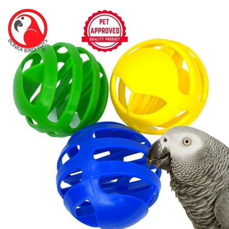 Bonka Bird Toys 3179 Pk3 Foraging Balls 3-Inch
