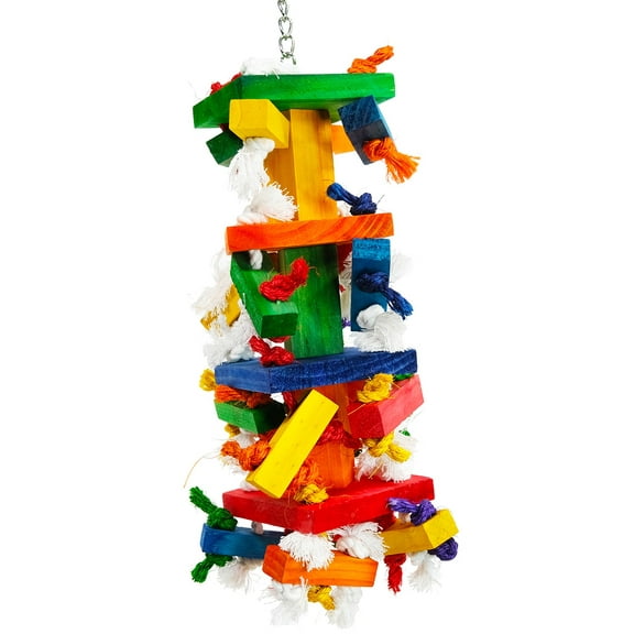 Bonka Bird Toys 3705 Xtra Large Block Tower Wood Chew Cage Toy