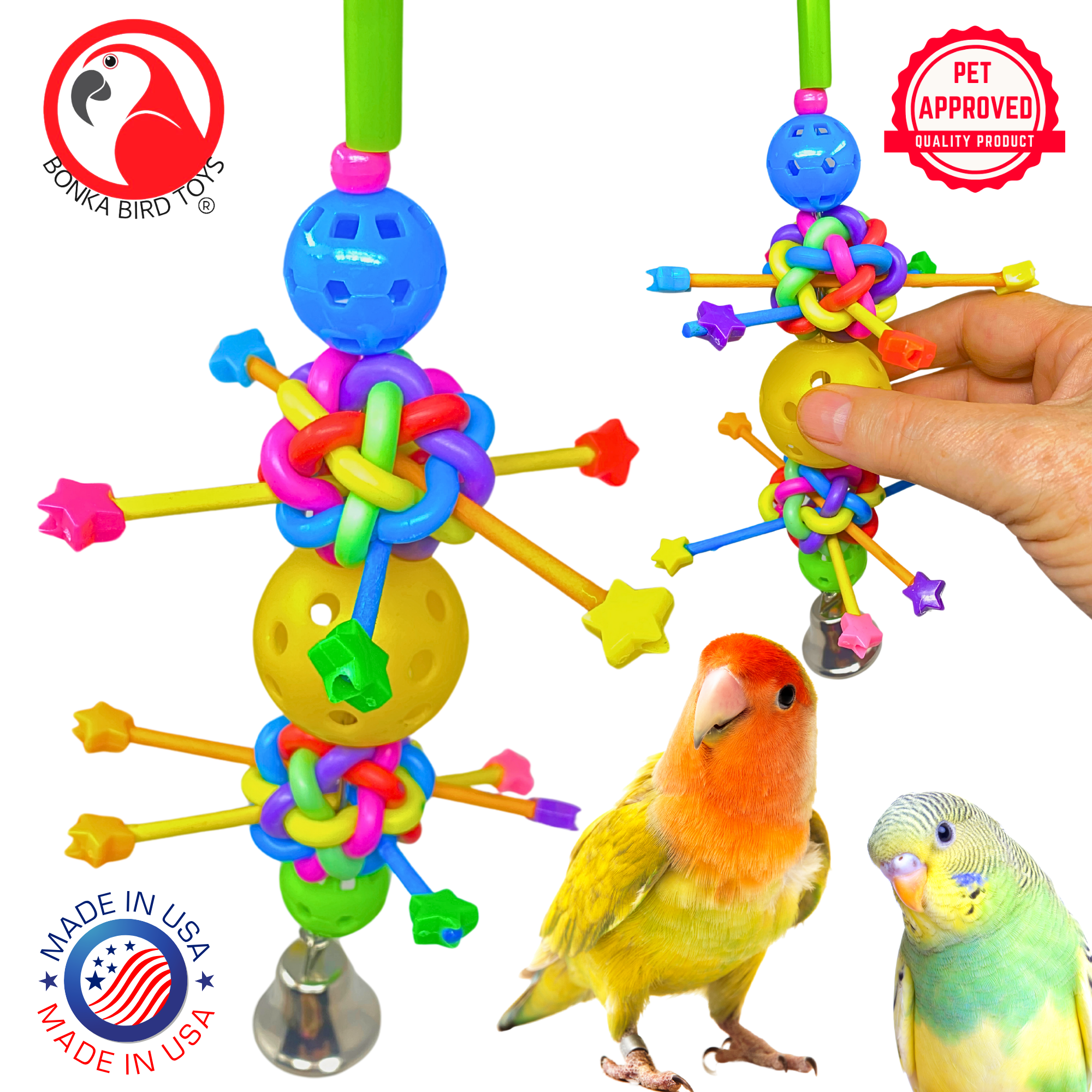 Photo inspiration: Pvc Bird Cage Toy Attachment Amazon Reference: Bonka Bird Toys 3934 Starburst Spinner Colorful Durable Plastic Parrot