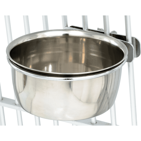 Bonka Bird Toys 800121 Stainless Steel 10 oz Clamp cup Number of Packs: One Pack