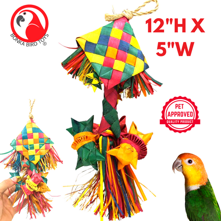Bonka Bird Toys Bonka Bird Toys 03330 Small Rattle Chew Shred Preen Parrot Cage Toy