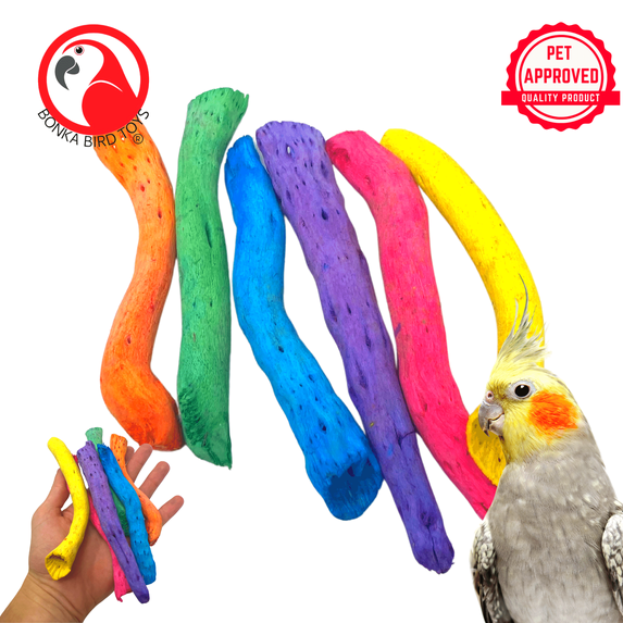 Bonka Bird Toys Colored Gobi Tail Style: 2931 Pk6 Undrilled