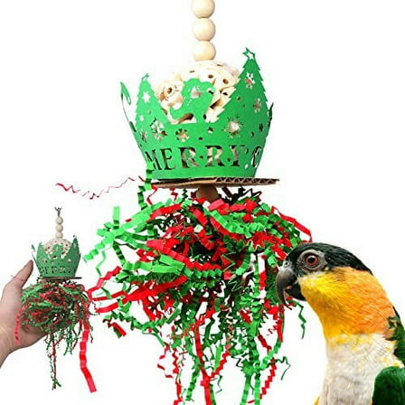 Bonka Bird Toys Merry Christmas Crown Small Bird Toy Color: 2439 Green