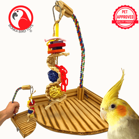 Bonka Bird Toys PP77 Wooden Playstand
