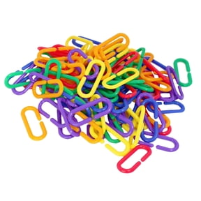 Bonka Bird Toys Plastic C Clips Hooks Chain Links Quantity: 1983 Pk100
