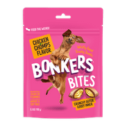 Bonkers Bites Crunchy and Soft Dog Treats Chicken Chomps Flavor 5.3oz