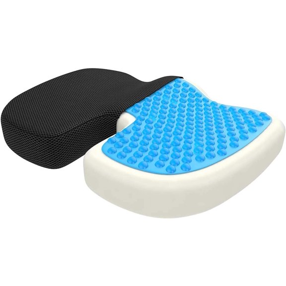 Bonmedico Orthopedic Seat Cushion - Home Office Soft Non-Slip & Memory Foam, Black