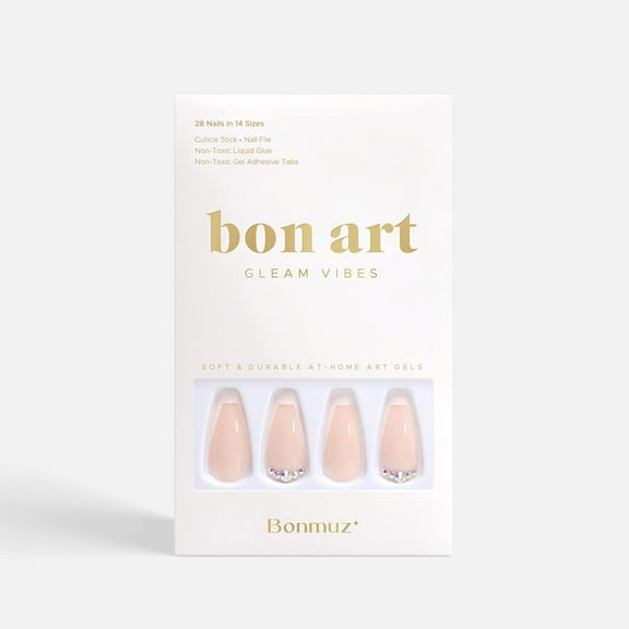 Bonmuz Beige Twinkle Soft & Durable At-home Art Gel Nails