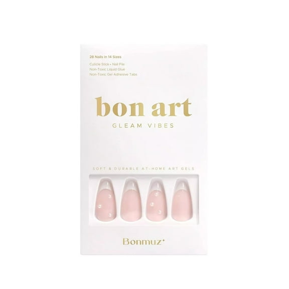 Bonmuz Romantic French Soft & Durable At-Home Art Gel Nails