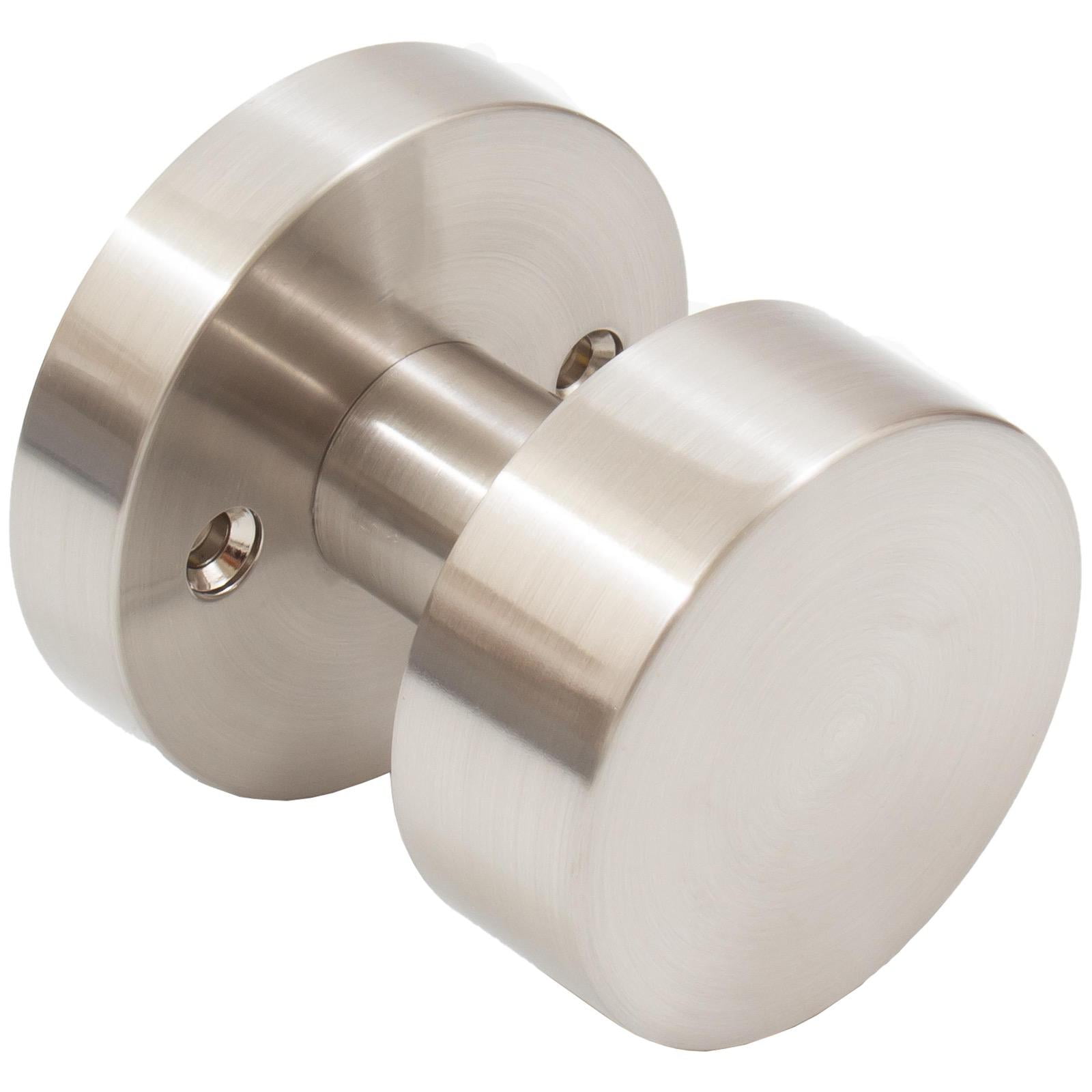 Bonn Door Knob with Round Rosette, Dummy (Non-Turning) Latch, Satin Nickel by Stone Harbor Hardware