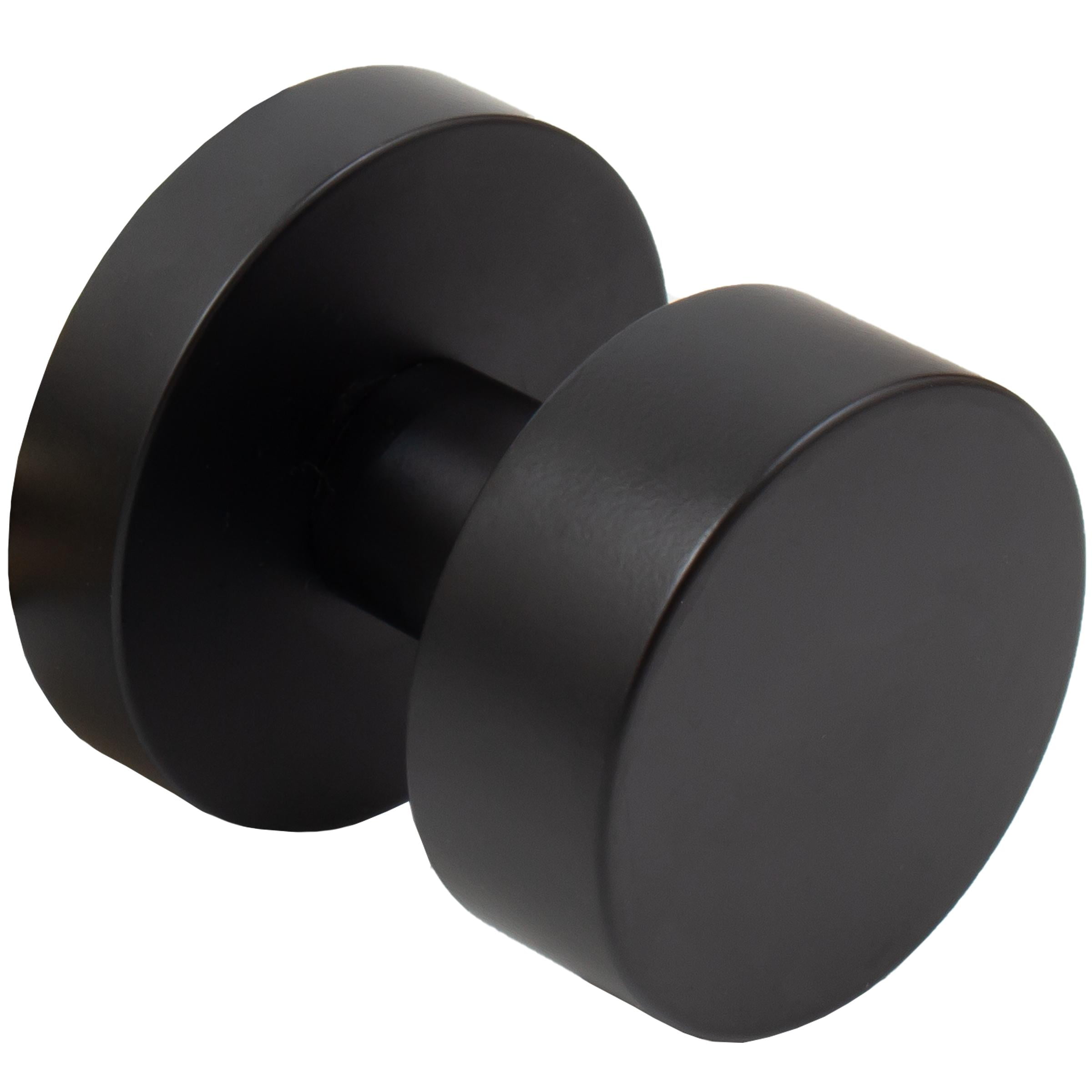 Bonn Door Knob with Round Rosette, Passage (Hall/Closet) Latch, Matte Black by Stone Harbor Hardware