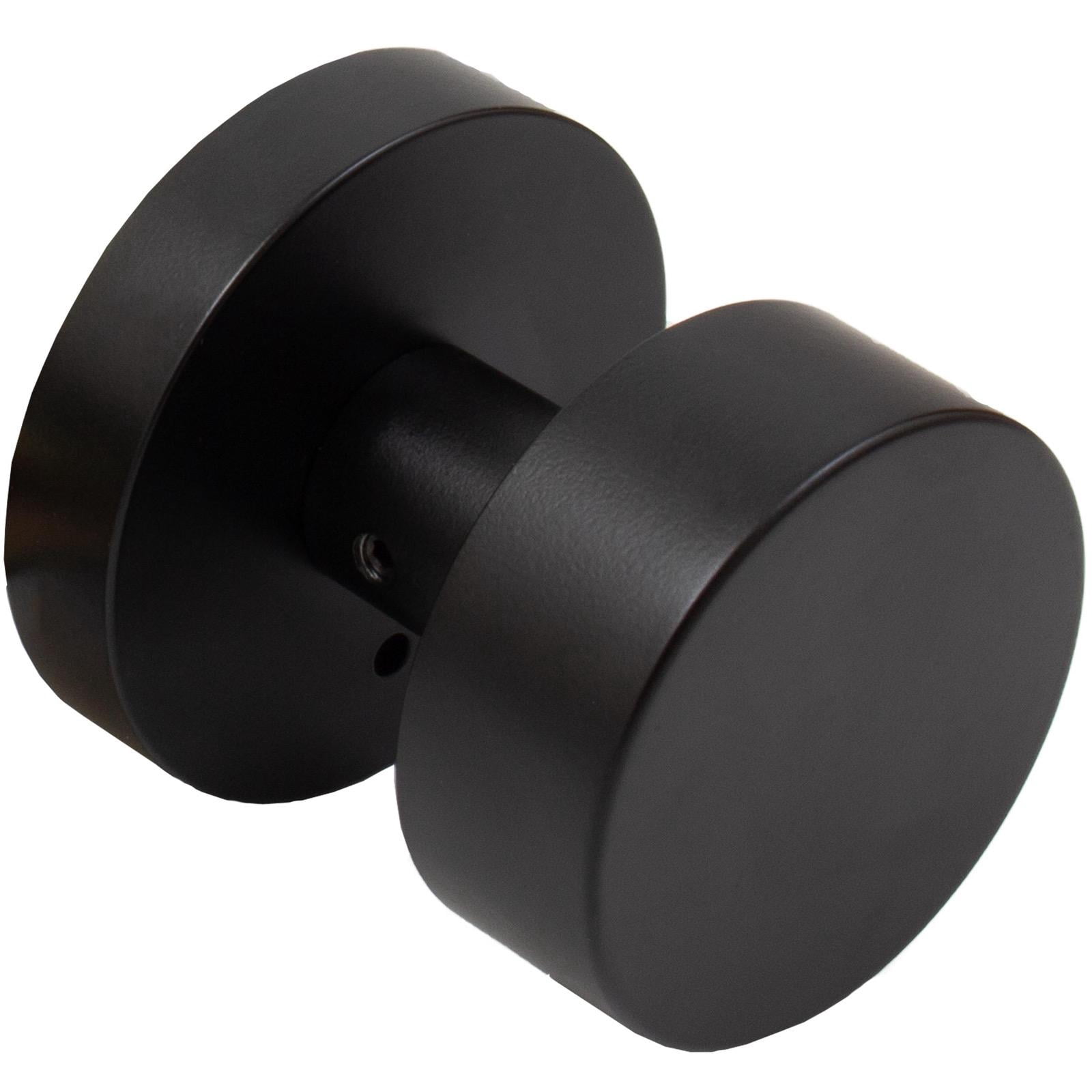 Bonn Door Knob with Round Rosette, Privacy (Bed/Bath) Latch, Matte Black by Stone Harbor Hardware