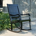 thumbnail image 1 of Bonn Solid Wood Oversized Outdoor Rocking Chair, Black, 1 of 14