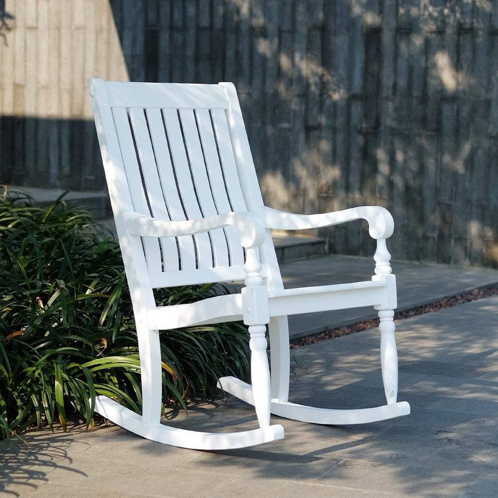 Rimax Casual White Resin Rocking Chair - Walmart.com