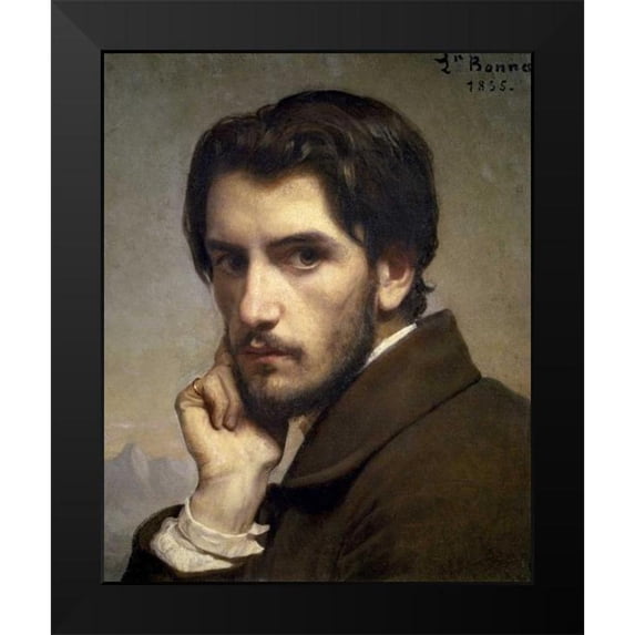 Bonnat, Leon 20x24 Black Modern Framed Museum Art Print Titled - Self-Portrait