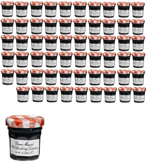 Bonne Maman Blueberry Preserves, 1 OZ , 60 Pack