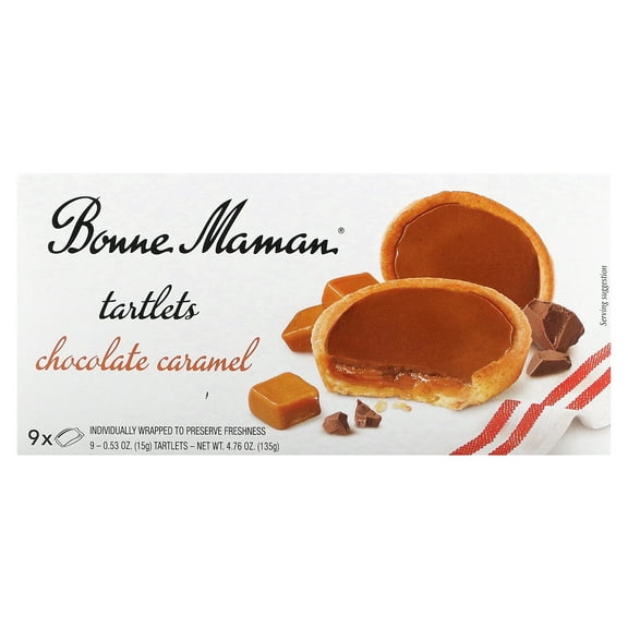 Bonne Maman Chocolate Caramel Tartlets 9 - 0.53 oz Each