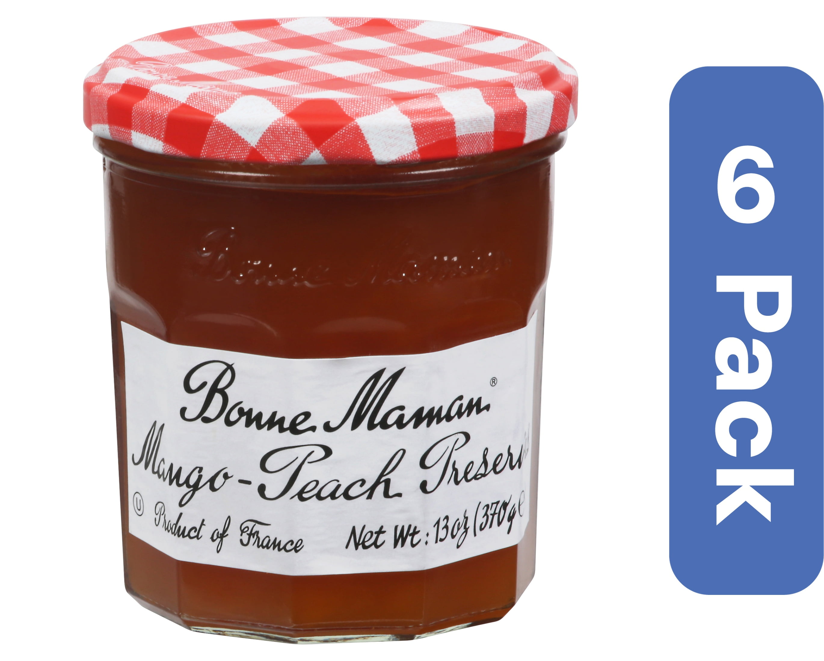 Bonne Maman Mango Peach Preserves 13 oz (Pack of 6)