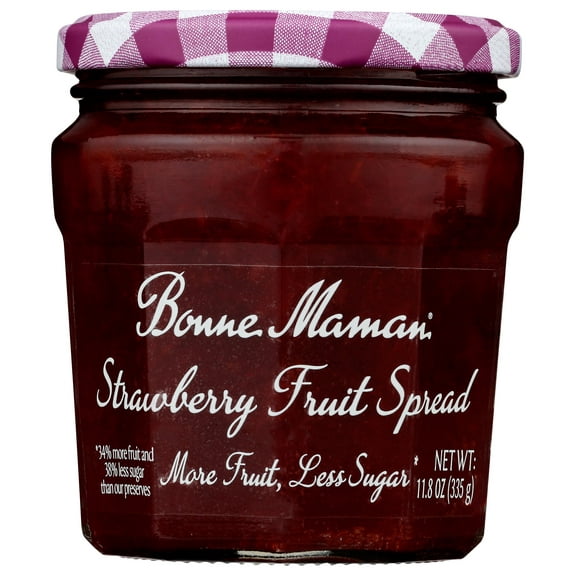 BONNE MAMAN More Fruit, Less Sugar Strawberry Fruit Spread, 11.8 OZ