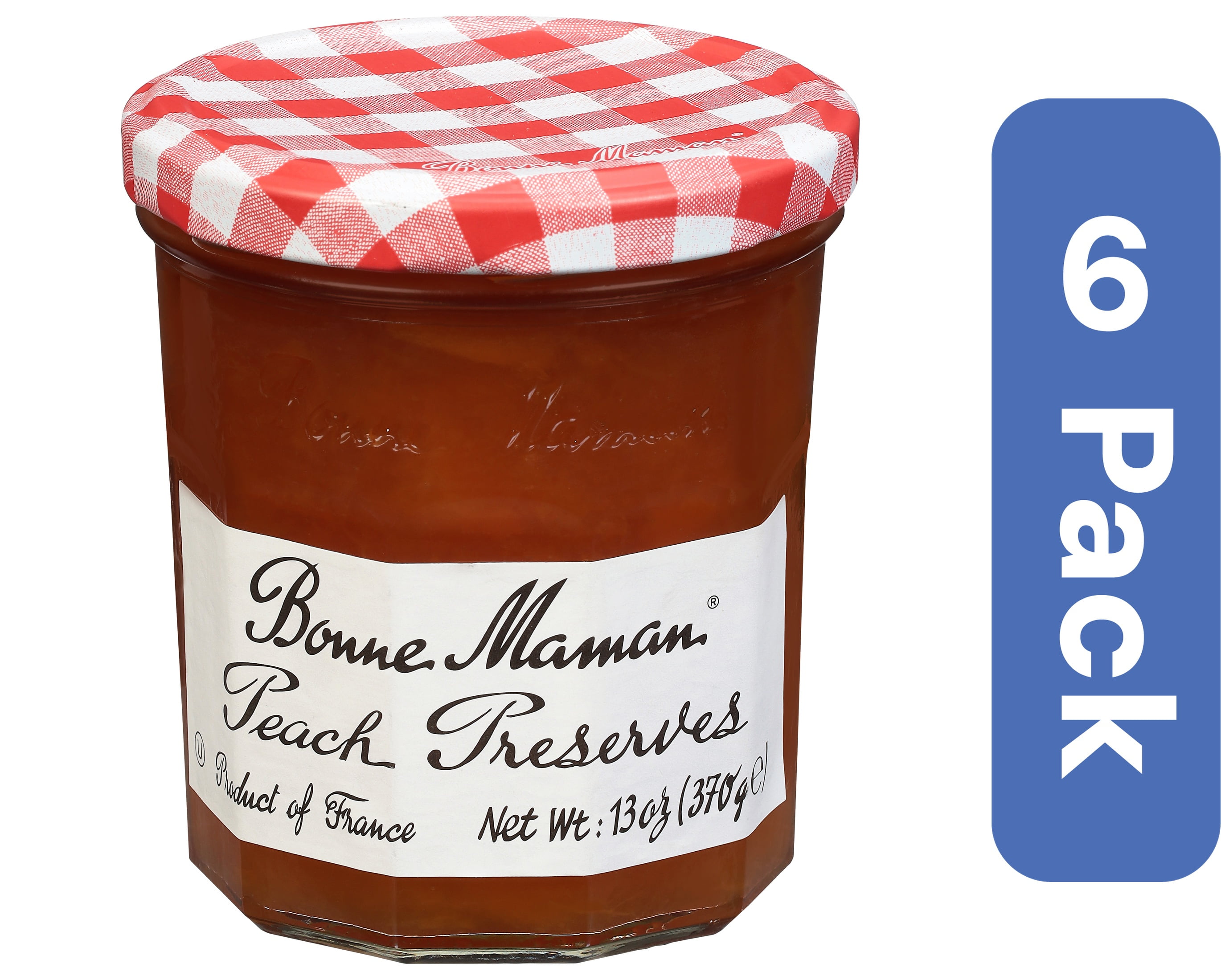 Bonne Maman Peach Preserve 13 oz (Pack Of 6)