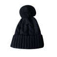 thumbnail image 1 of Bonnet Femme Chapeau D'hiver Tricoté De Couleur Unie For Femme Chapeau Moelleux Et Épais En Peluche Chapeau De Ski Chaud For Femme Bonnet Femme Hiver Leather Baseball Cap Women Chaos Trapper Hat, 1 of 2